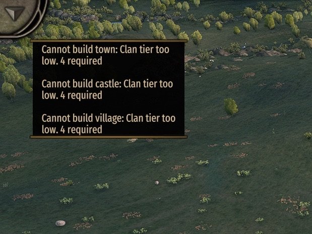 Player Settlements modu ile kampanya haritasında yerleşim kurma şartları