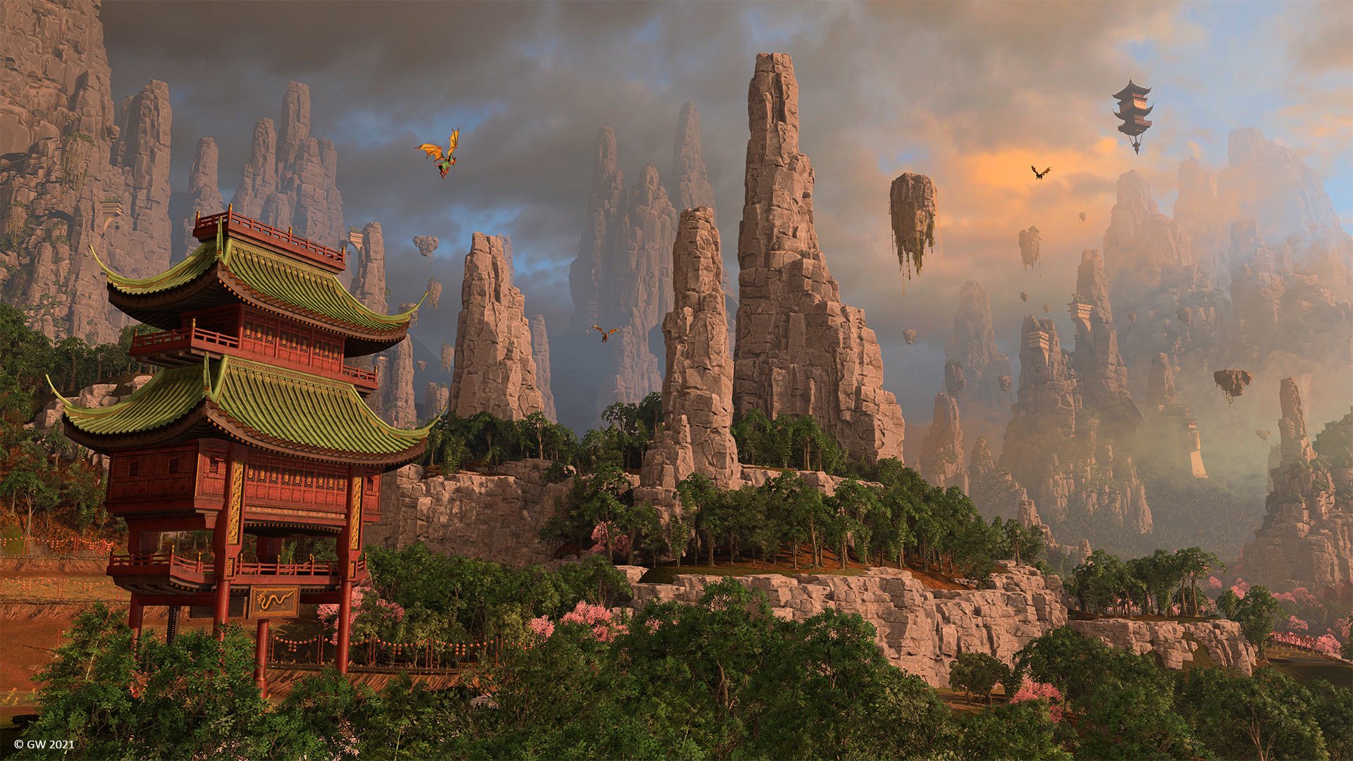 Total War: Warhammer 3 Cathay kampanya haritasından dağlık manzara