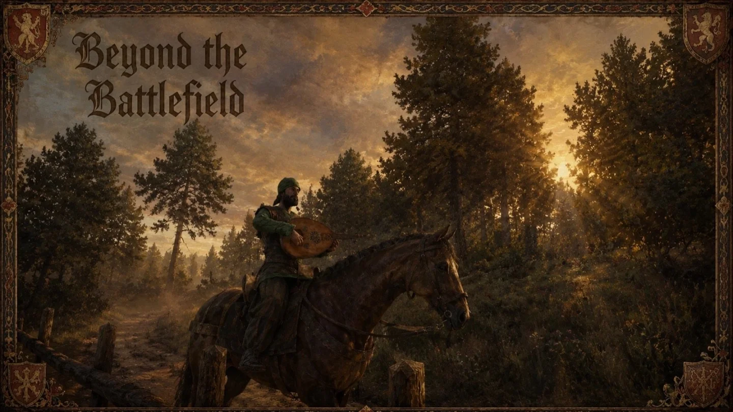 Beyond the Battlefield modu tanıtım görseli, gitarlı atlı