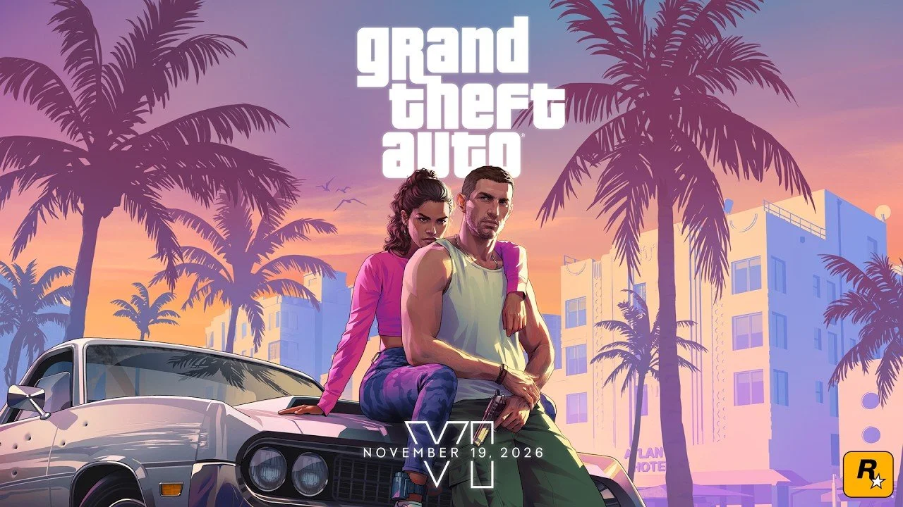 GTA 6 ilk fragman görseli: Jason ve Lucia bir arabanın üzerinde