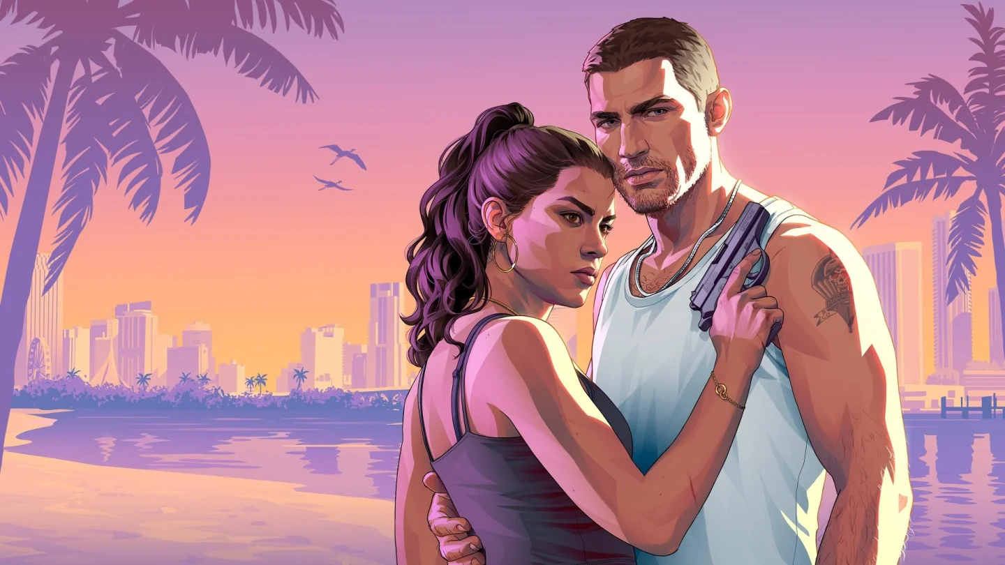 GTA 6 karakterleri Jason ve Lucia Vice City sahilinde