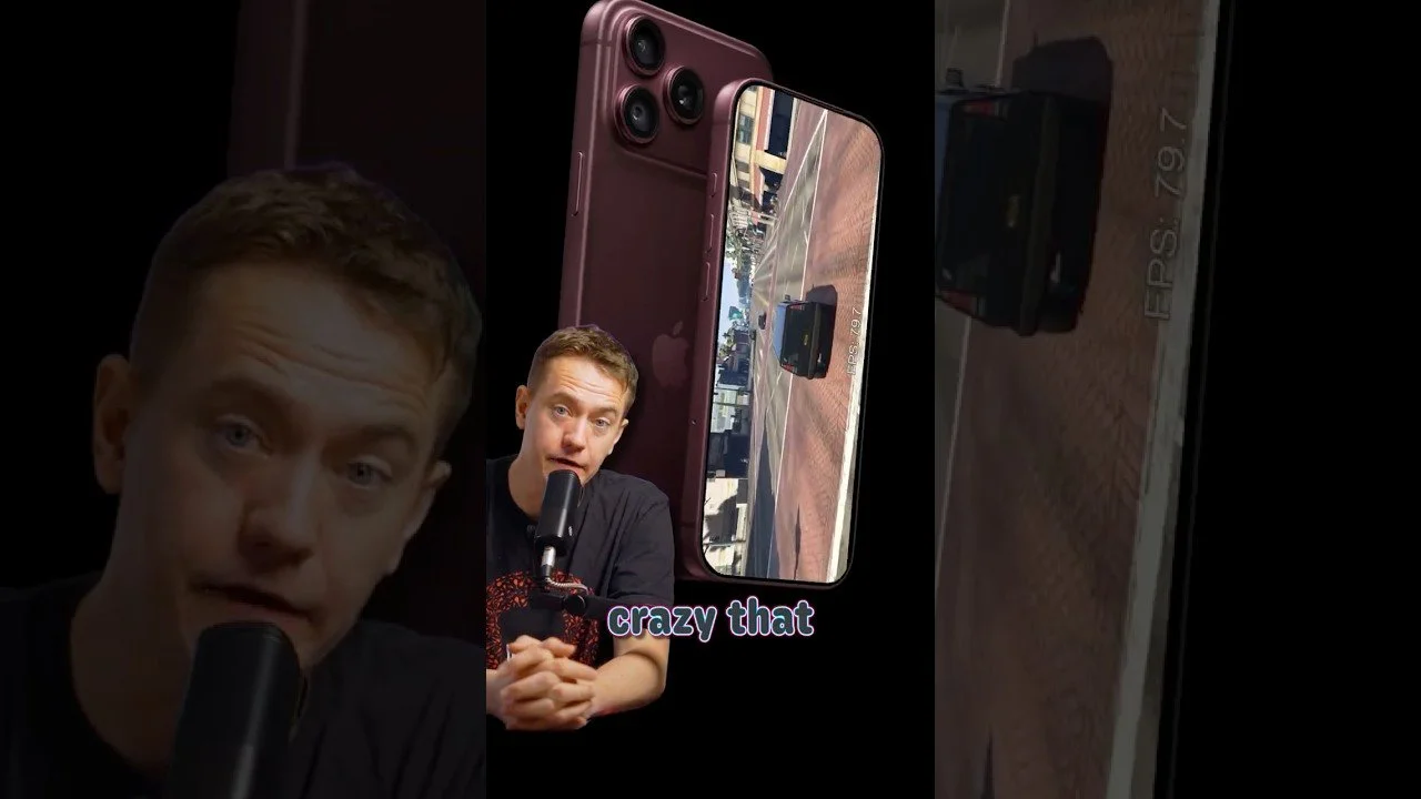 iPhone ekranında FPS sayacıyla çalışan GTA V