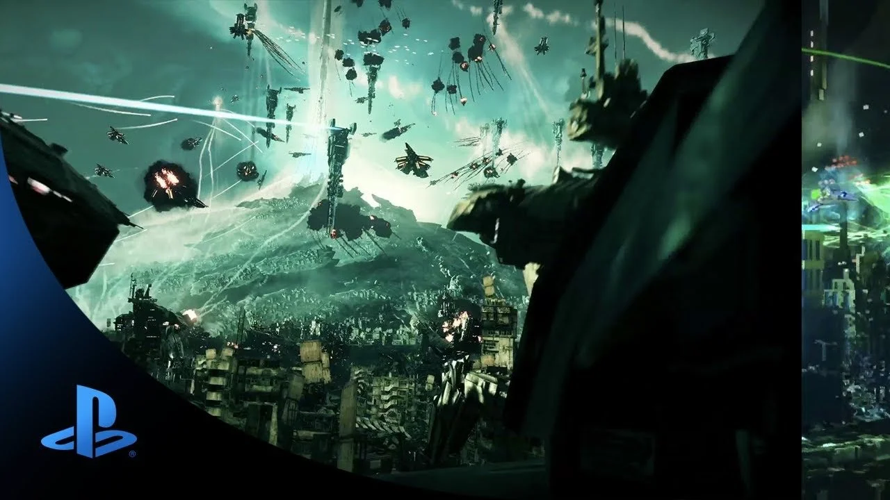 Killzone Shadow Fall resmî çıkış fragmanından gemilerin savaştığı bir kare