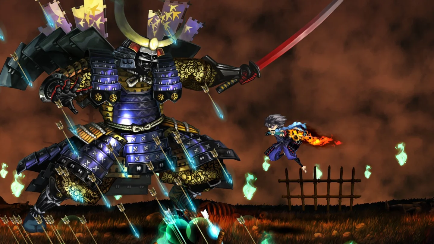 Muramasa: Revenant Blades'te dev zırhlı samuray düşman